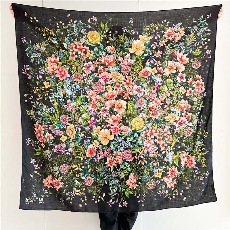 Luxury Bags Design - Winter Wool Silk Scarf Luxury Designer