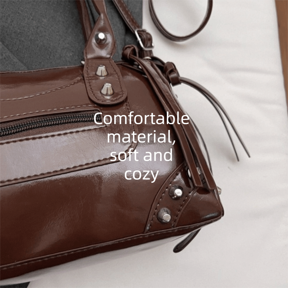 Fashion Rivets Pillow Bag Larg - огляд і ціна Top Handle Patent Bag