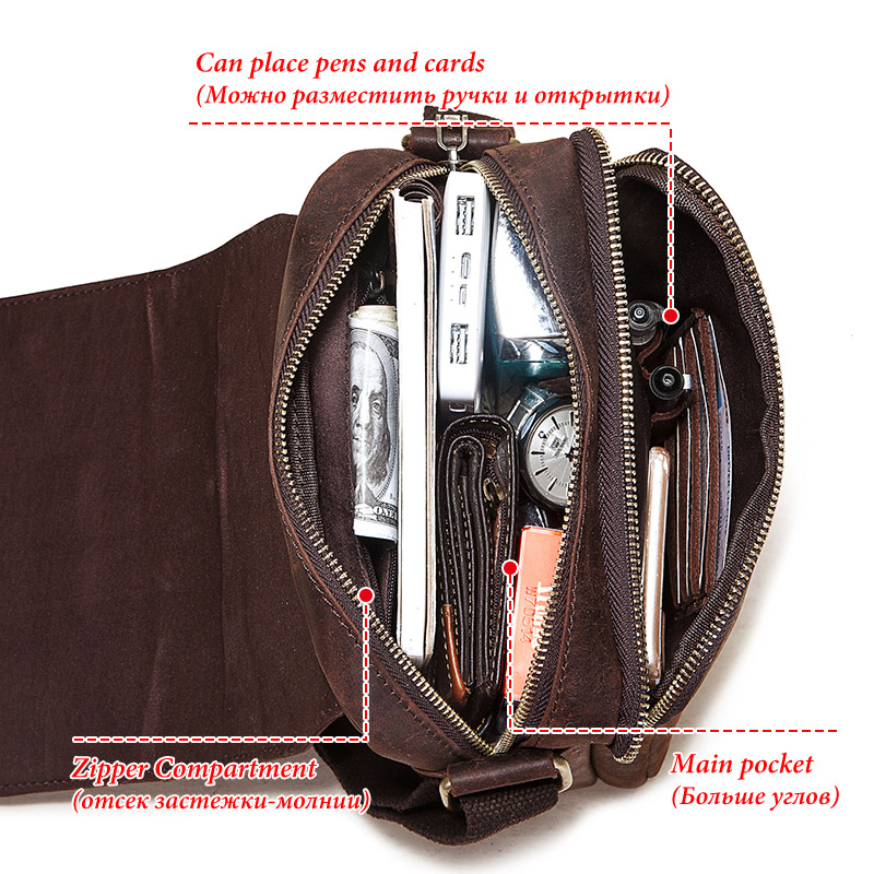 Vintage Crazy Horse Leather Me - огляд і ціна Luxury Bags For Men Brands