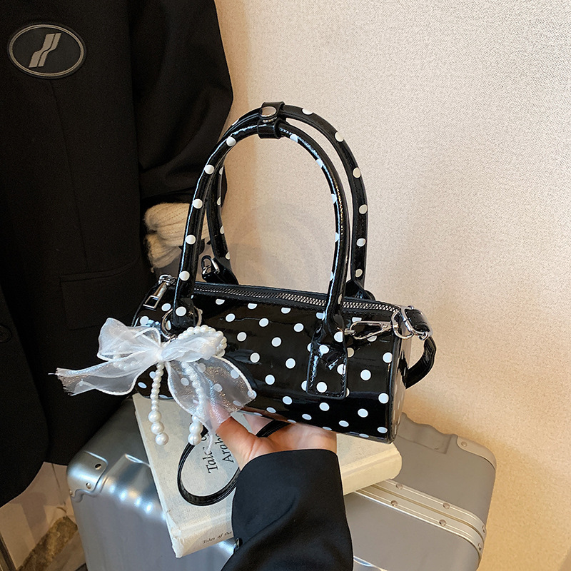 Women's Cute Polka Dot  Handba - огляд і ціна Top Handle Patent Bag