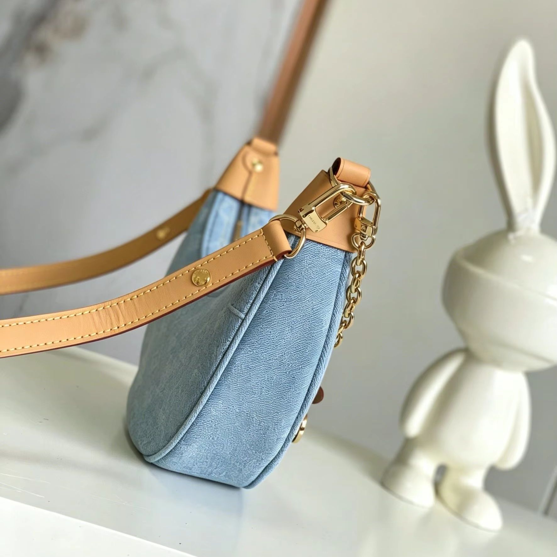 Light Blue Jacquard Denim Cres - огляд і ціна Luxury Bags Denim