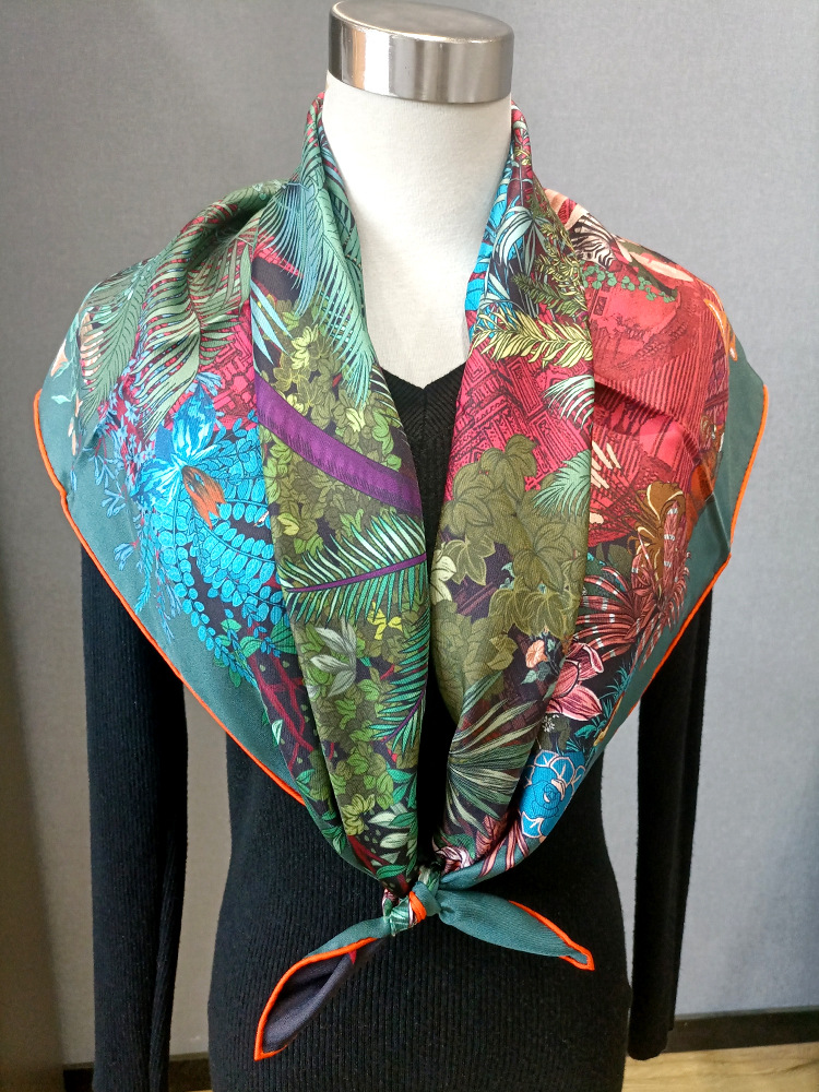 Silk Scarf 90CM Women Hand Rol - огляд і ціна Luxury Bags Design