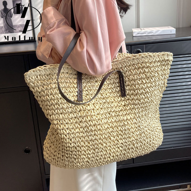 Straw Woven Tote Bags Casual L - огляд і ціна Luxury Bags Vendor