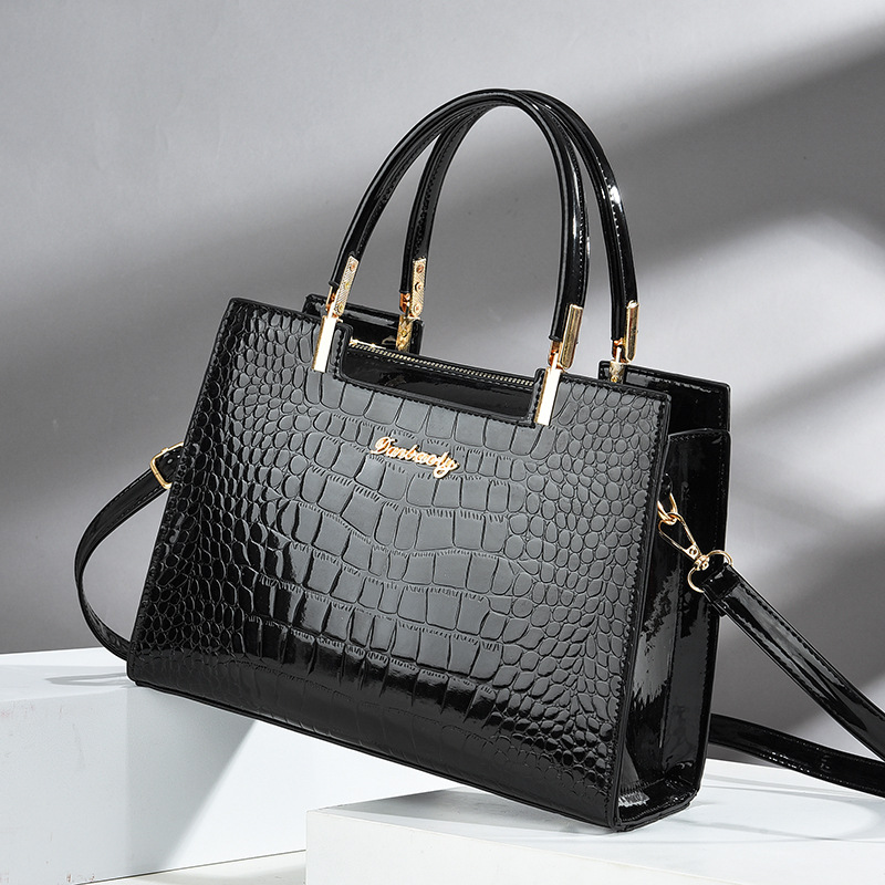 Crocodile Embossed Tote Bag, P - огляд і ціна Top Handle Patent Bag