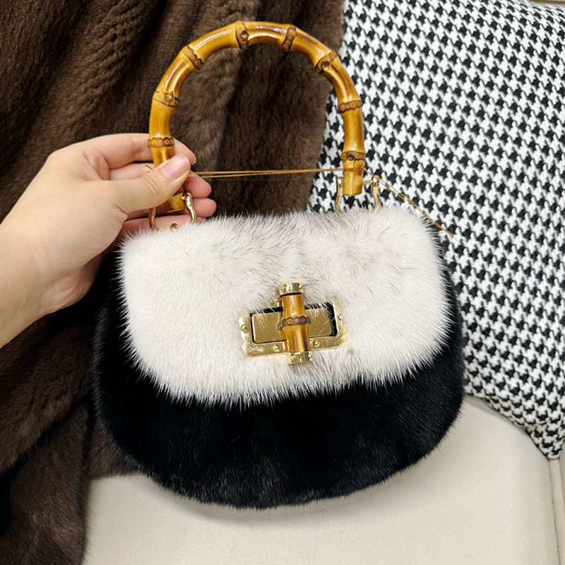 Women's Bags Mink Fur Handbags - огляд і ціна Luxury Bags Gr