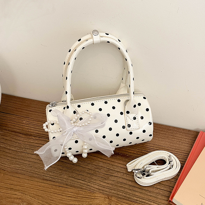Korean Polka Dot Mini Handbag  - огляд і ціна Top Handle Patent Bag