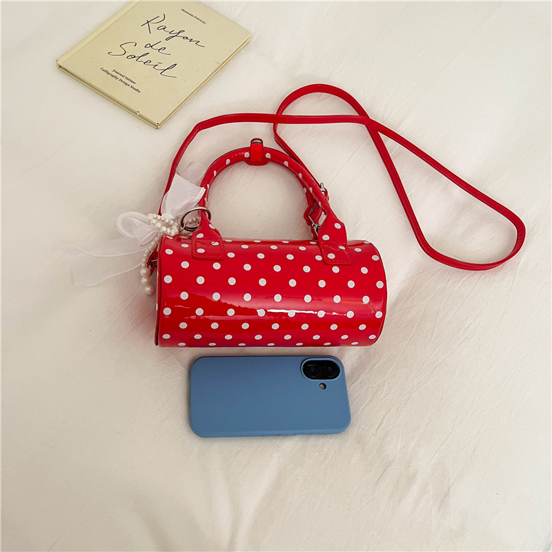 Korean Polka Dot Mini Handbag  - огляд і ціна Top Handle Patent Bag
