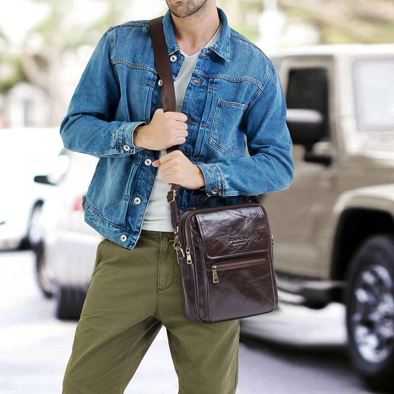 CONTACT'S new genuine leather  - огляд і ціна Luxury Bags For Men Brands